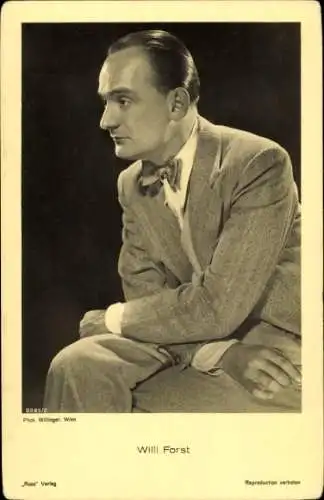 Ak Schauspieler Willi Forst, Portrait