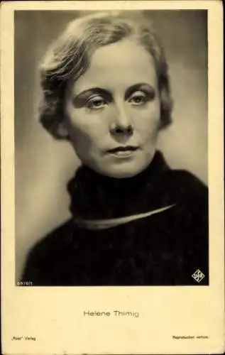 Ak Schauspielerin Helene Thimig, Portrait, Ross Verlag 6970/1