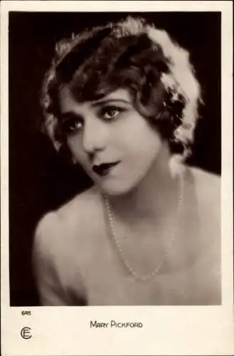 Ak Schauspielerin Mary Pickford, Portrait