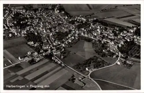 Ak Herbertingen in Württemberg, Herbertingen aus der Vogelperspektive