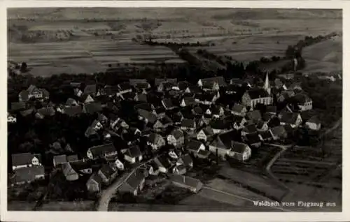 Ak Waldbach Bretzfeld in Württemberg, Waldbach vom Flugzeug aus