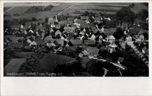 Ak Welbhausen Uffenheim in Mittelfranken, Welbhausen (Mittelf. vom Flugzeug aus)