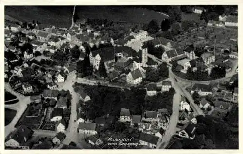 Ak Aulendorf in Württemberg, Aulendorf vom Flugzeug