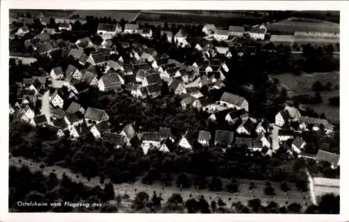 Ak Ostelsheim im Nordschwarzwald, Ostelsheim vom Flugzeug aus