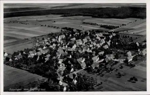 Ak Suppingen Laichingen in Württemberg, Suppingen vom Flugzeug aus