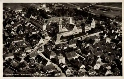 Ak Babenhausen Schwaben, Babbenhausen (Schwaben) vom Flugzeug aus