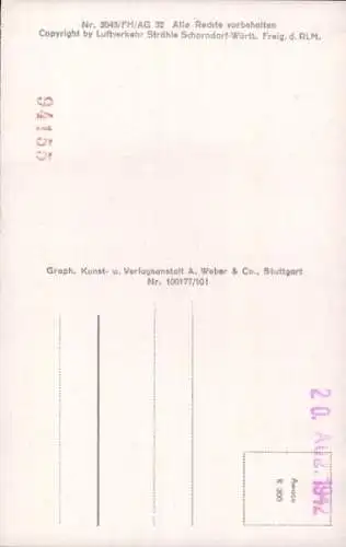 Ak Westhausen in Württemberg,  Württemberg vom Flugzeug aus