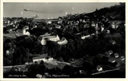 Ak Starnberg am Starnberger See Oberbayern, Fliegeraufnahme