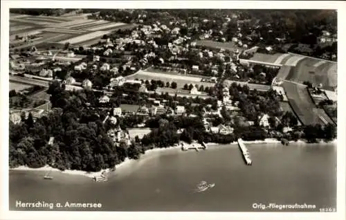 Ak Herrsching am Ammersee, Fliegeraufnahme