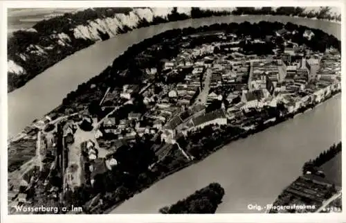 Ak Wasserburg am Inn Oberbayern,  Original Fiegeraufnahme