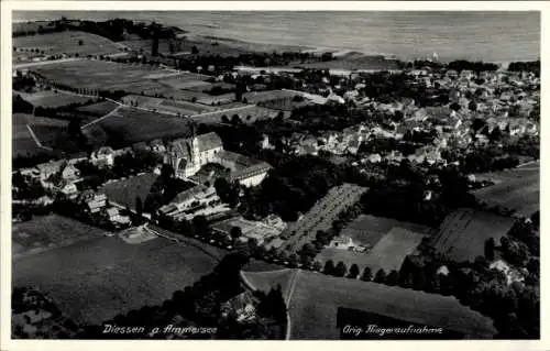 Ak Dießen am Ammersee Oberbayern, Fliegeraufnahme