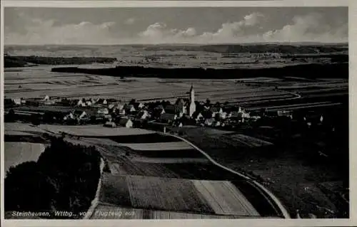 Ak Steinhausen Bad Schussenried in Oberschwaben,  Wttbg. vom Flugzeug aus