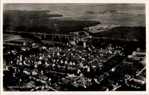 Ak Leipheim an der Donau Schwaben, Leipheim a. d. vom Flugzeug aus