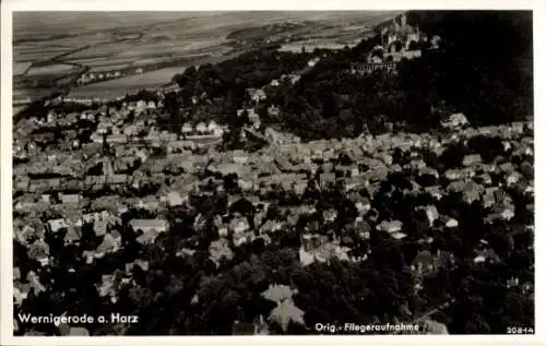 Ak Wernigerode im Harz, Wernigerode a. Harz, Orig. Fliegeraufnahme