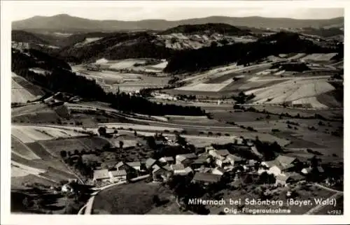 Ak Eberhardsreuth Schönberg im Bayerischen Wald, Mitternach bei Schönberg (Bayer. Wald), Orig....