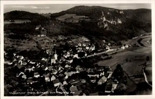 Ak Muggendorf Wiesenttal Fränkische Schweiz, Fliegeraufnahme