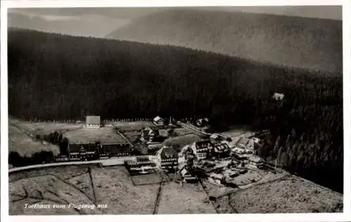 Ak Torfhaus Clausthal Zellerfeld im Oberharz, Fliegeraufnahme