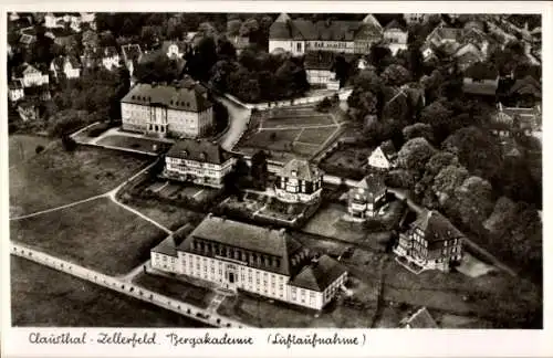 Ak Clausthal Zellerfeld im Oberharz, Fliegeraufnahme, Bergakademie