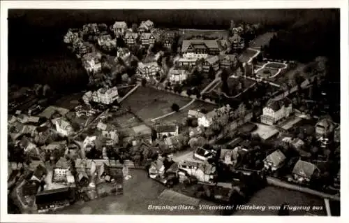 Ak Braunlage im Oberharz, Villenviertel Hütteberg vom Flugzeug aus