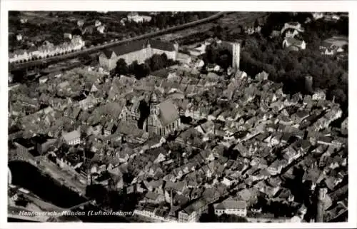 Ak Hann. Münden in Niedersachsen, Fliegeraufnahme