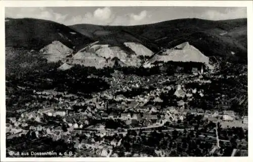 Ak Dossenheim an der Bergstraße Baden, Fliegeraufnahme