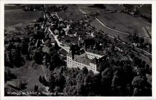 Ak Wolfegg im Allgäu, Flugzeugaufnahme