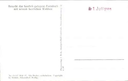 Ak Fornsbach Murrhardt in Württemberg, Gruß aus Fornsbach