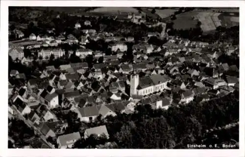 Ak Sinsheim an der Elsenz Baden, Fliegeraufnahme