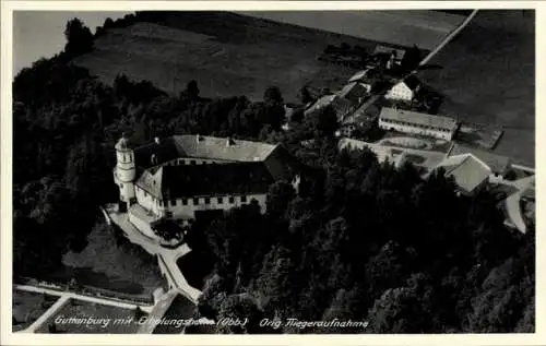 Ak Guttenburg Kraiburg am Inn Oberbayern, Fliegeraufnahme, Erholungsheim