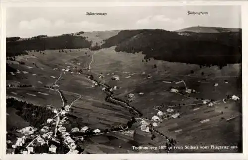 Ak Todtnauberg Todtnau im Schwarzwald, Fliegeraufnahme, Stübenwasen, Feldbergturm