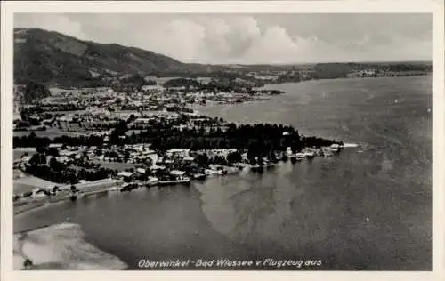 Ak Oberwinkel Abwinkel Abwinkl Bad Wiessee am Tegernsee Oberbayern, Fliegeraufnahme