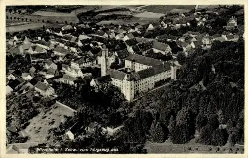 Ak Kirchheim unter Teck Württemberg, Kirchheim vom Flugzeug aus