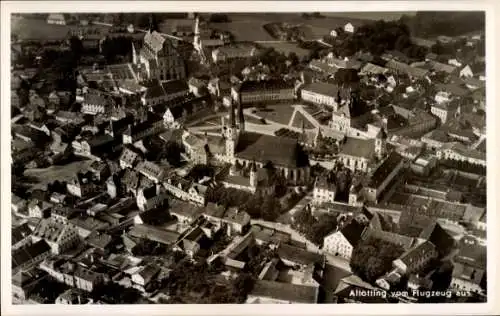 Ak Altötting in Oberbayern, Altötting vom Flugzeug aus