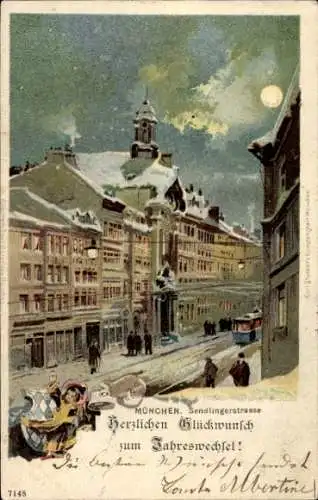 Litho München, Sendlingerstraße, Münchner Kindl