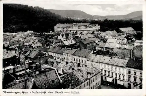 Ak Meiningen in Thüringen, Teilansicht der Stadt mit Schloss