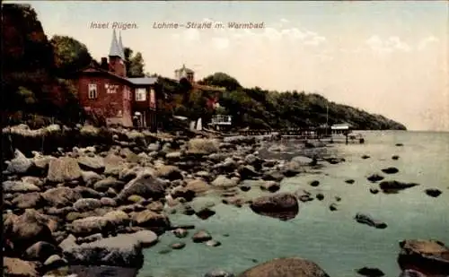 Ak Lohme auf Rügen, Strand, Warmbad