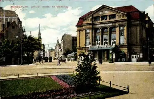 Ak Magdeburg an der Elbe, Zentraltheater, Breiteweg