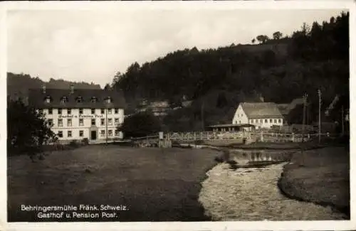 Ak Behringersmühle Gößweinstein Fränkische Schweiz, Gasthof und Pension Post