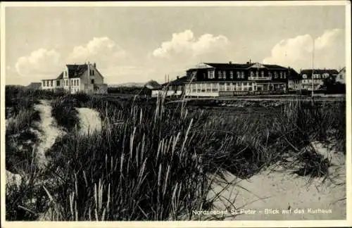 Ak Sankt Peter Ording in Nordfriesland, Blick auf das Kurhaus