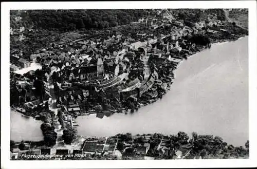 Ak Mölln in Schleswig Holstein, Fliegeraufnahme, Panoramablick auf die Stadt