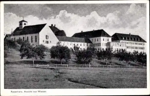 Ak Rosenharz Bodnegg in Oberschwaben, St. Gertrudisheim, Ansicht von Westen