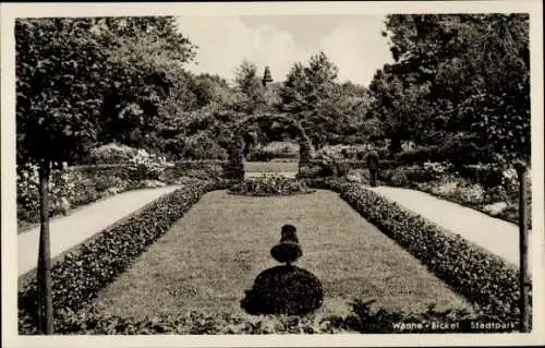 Ak Wanne Herne, im Ruhrgebiet, Partie im Stadtpark, Anlage