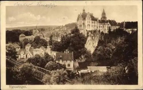 Ak Sigmaringen an der Donau, Blick auf die Stadt