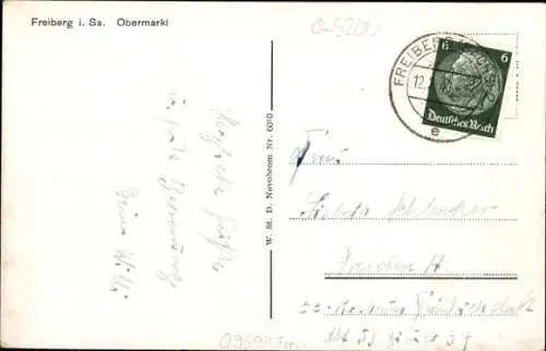 Ak Freiberg in Sachsen, Obermarkt