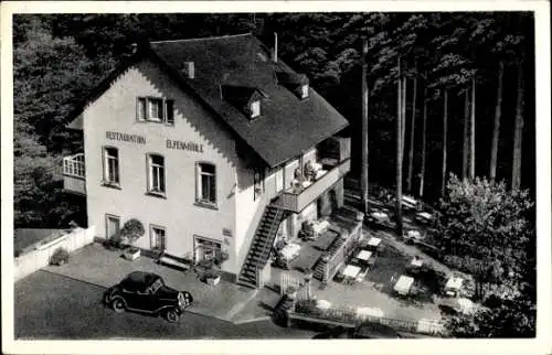 Ak Bad Bertrich an der Mosel Eifel, Cafe Restaurant Elfenmühle, Außenansicht