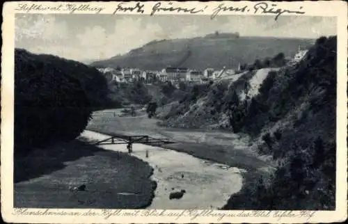 Ak Kyllburg in der Eifel, Hotel Eifeler Hof, Bes. Wilhelm Schulte, Planschwiese an der Kyll