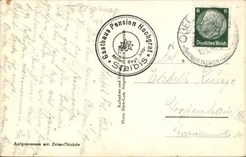 Ak Steibis Oberstaufen im schwäbischen Kreis Oberallgäu, Hochgrat, Teilansicht