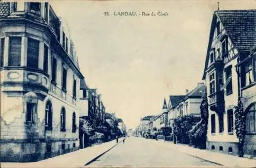 Ak Landau in der Pfalz, Rue du Glacis