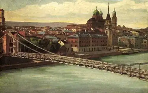 Ak Passau in Niederbayern, Luitpoldbrücke