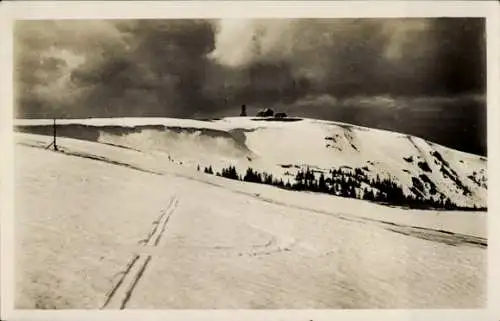 Ak Feldberg im Schwarzwald, Zastler, Föhnstimmung, Schnee